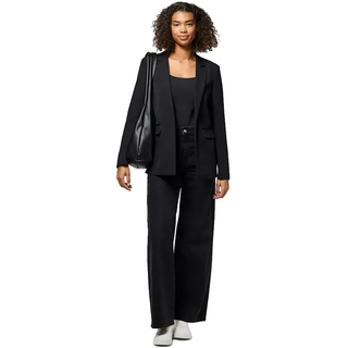 Pieces Bozzy Blazer - Black / Leo Print - XS