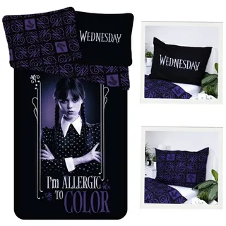 Jerry Fabrics Wednesday Color Bettwäsche 140×200cm, 70×90 cm - Schwarz