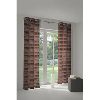 Wirth Vorhang WIRTH "Laufenberg" Gr. 1, orange (terrakotta), B:132cm H:145cm, Jacquard, Baumwolle, Polyester, Gardinen, Vorhang