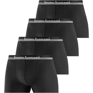 Bruno Banani Boxer »Boxershorts für Herren« Packung, 4 Stk. mit erhabenem Logo-Druck auf dem Bund, schwarz