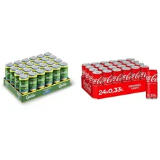 Gösser NaturRader Akohofrei Dose Biermischgetränk EINWEG (24 x 0.5 l) & Coca-Cola Classic, Pure Erfrischung mit unverwechselbarem Coke Geschmack in stylischem Kultdesign, EINWEG Dose (24 x 330 ml)