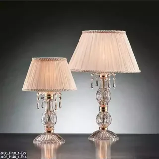 Antike Stil Beige Lampe Tischlampe Kronleuchter Kristall Tischleuchten - Beige