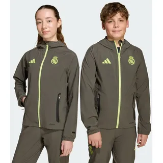 adidas Real Madrid Tiro 25 Competition Vis Tech Travel Kids Jacke grau|gelb 110-116cm 5-6J