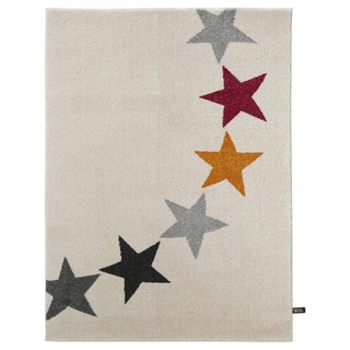 Benuta Teppich Avalon Stars Beige 160x230 cm | Moderner Teppich für Wohn- und Schlafzimmer