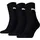 Short Crew Sportsocken 3er Schwarz 39-42
