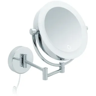 Libaro Kosmetikspiegel XXL Tokio – LED Wand-Schminkspiegel mit Dimmerfunktion, Auto-Off, 5x/10x Vergrößerung und extra großer Spiegelfläche [Energieklasse E]