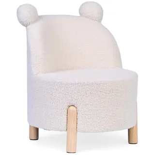Childhome Kinderstuhl Teddy 45 x 45 x 56 cm Buche massiv weiß ecru