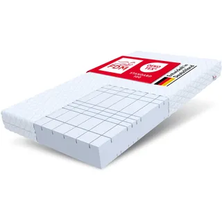 FDM Matratze 90x200 cm Härtegrad H4 Höhe 16 cm Kaltschaummatratze HR-Schaum 7 Komfortzonen mit Hypoallergenem Waschbarem Premium-Bezug Oeko-Tex Pearl