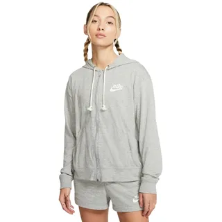 Nike Damen Kapuzenpullover Damen Sportswear Gym Vintage Hoodie FZ, Dk Grey Heather/Sail, XL, CJ1694-063