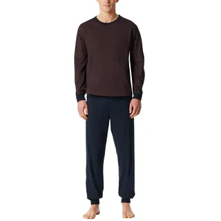 SCHIESSER Schlafanzug Comfort Essentials rotbraun 52