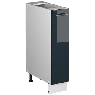 Vicco Apothekerschrank Fame-Line, Dunkelblau Hochglanz/Weiß, 20 cm ohne Arbeitsplatte , Dunkelblau, Weiß , Holzwerkstoff , 1 Schubladen , Rechteckig , 20x82x51.6 cm , Küchen, Küchenmöbel, Küchenschränke, Apothekerschränke