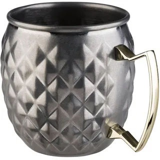 APS 93333 Becher "MOSCOW MULE", Cocktailbecher, 500 ml, Edelstahl, Antik-Edelstahl-Look