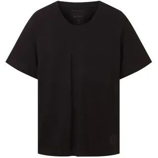 Tom Tailor 1037738 Kurzarm-t-shirt Mit V-ausschnitt 2 Einheiten - Black - L