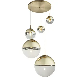 GLOBO Lighting 5-flg. 65 cm rund beige gold