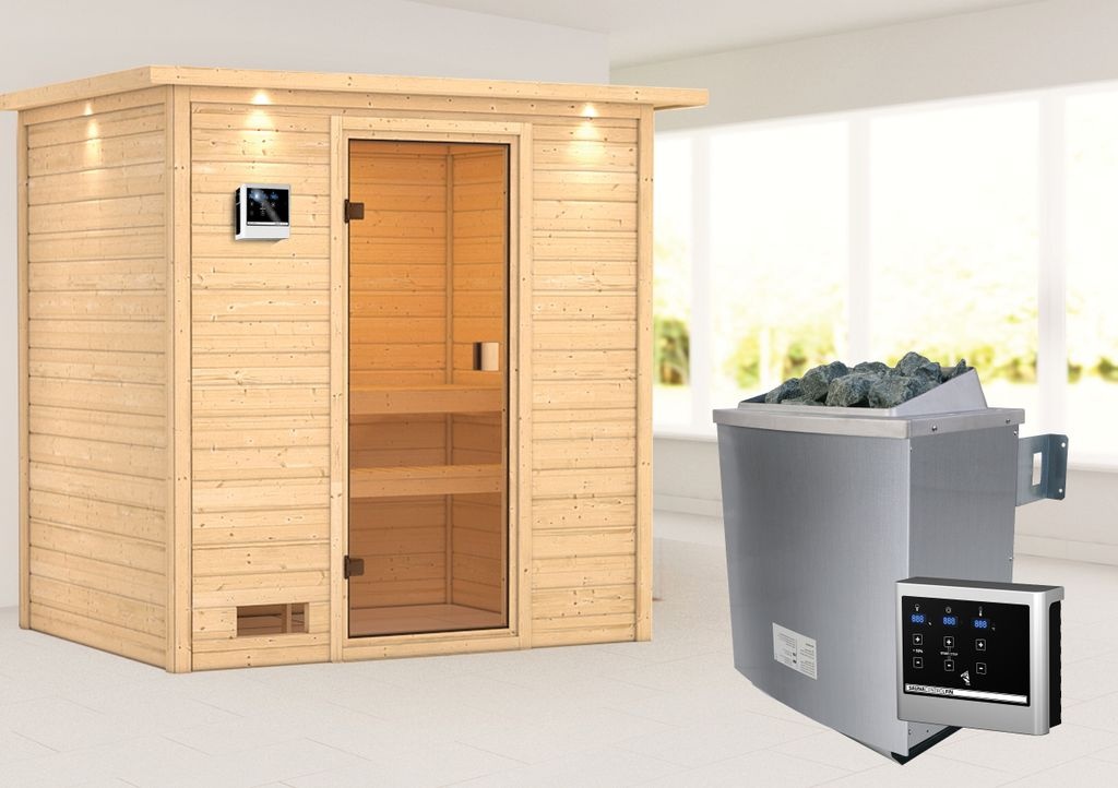 Bild von Sauna Selena 9 kW Ofen mit ext. Strg., LED-Dachkranz