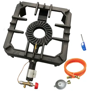 NJ GB-29SD Gusseisen Hockerkocher 7 KW Gaskocher Campingkocher mit Zündsicherung