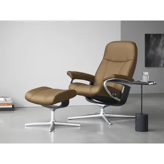 Stressless Relaxsessel Consul Leder 91 x 102 x 79 cm Braun mit Schlaffunktion