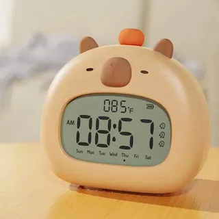 Digitale Kinderwecker mit Nachtlicht - Dimmbar - Drahtlos - USB-C-Ladegerät - Unisex - BPA-frei