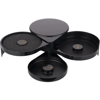 APS 93175 Glasumrander mit 3 Hüllen, Kunststoff schwarz, ca. 20 x 7,5 cm