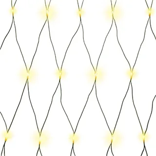Gartenpirat Batterie-Lichternetz 3 x 3 m 200 LED warmweiß Timer außen ganzjährig nutzbar - Deko für Garten Balkon Schlafzimmer & Party