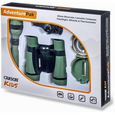 Carson HU-401 AdventurePak Outdoor-Entdeckerset für Kinder mit Fernglas, Kompass, Taschenlampe, Signalpfeife, Thermometer