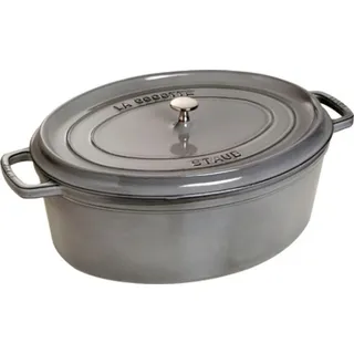 Staub Cocotte 33 cm oval graphitgrau