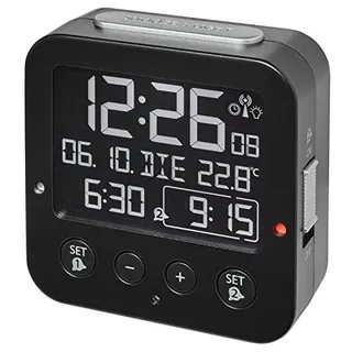 TFA Dostmann 60.2528 Bingo Funk-Wecker (Black negativ)