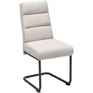 Mid.you Schwingstuhl , Beige , Holz, Metall, Textil , Pappel , Sperrholz , Rundrohr , 45x94x62 cm , mit Griff , Esszimmer, Stühle, Schwingstühle