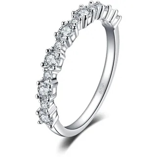 JewelryPalace Verlobungsring Eheringe Ring Silber 925 Damen, Zirkonia Silberringe Trauringe Damenring Vorsteckring Hochzeitsringe Antragsring Memoirering Ewigkeitsring Band Ringe Set, Damen Schmuck 48