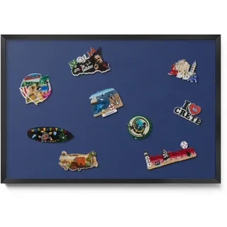 Tulup Magnettafel 60x40 cm Schwarzer Rahmen Dunkelblau , Blau , Metall , Rechteckig , 60x50x0.4 cm , Bilder & Rahmen, Pinnwände & Magnettafeln