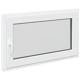 vidaXL Kellerfenster RISOR 100 x 60 cm PVC und Glas Weiß - Weiß