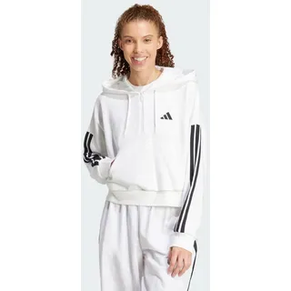 adidas Essentials 3-Streifen French Terry Kapuzenpullover White / Black M