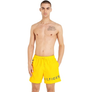 Tommy Hilfiger Herren Badehose Mittellang, Gelb (Vivid Yellow), L