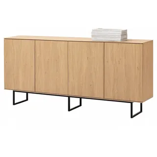 furn.design Sideboard 200 x 90 x 40 cm Braun / Beige