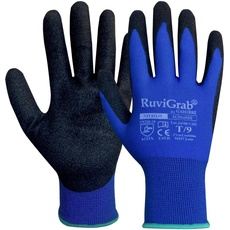 Ruvigrab - Sandy Nitril Arbeitshandschuh | Sanitär-Handschuhe | Gartenhandschuhe | Lederhandschuhe | Arbeitsschutzhandschuhe | Mechanische Handschuhe