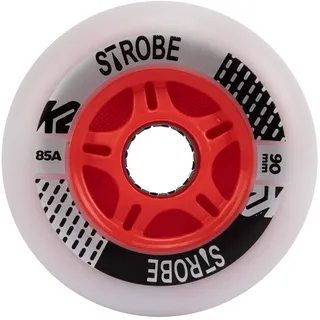 K2 Skate Strobe 90MM - 2 Pack Light Unisex – Erwachsenen Inline Skate Rollen — White — 30G3100