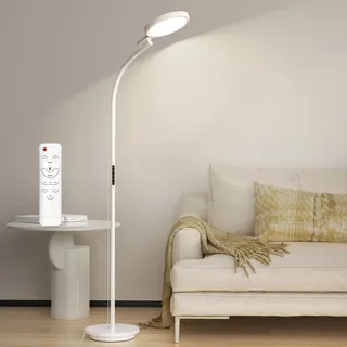 Relhafethy Tageslichtlampe Stehlampe 10000 Lux, 3-in-1 UV-freie Lichttherapielampe mit Touch-Steuerung und Fernbedienung, 5 Farben & 5 Helligkeitsstufen Sonnenlicht Lampe für den Büro/Zuhause