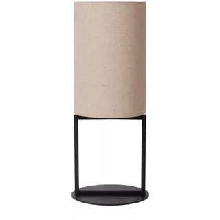 Tischlampe Nachttischlampe Stoff Beige E27 50 cm Licht-Erlebnisse Ozani