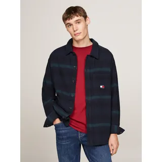 Tommy Jeans Hemdjacke »TJM BADGE CHECK OVERSHIRT«, kariert TOMMY JEANS Deep Seawater Check