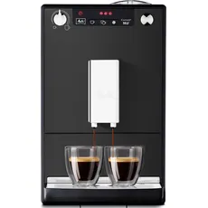 Melitta Solo - Kaffeevollautomat mit höhenverstellbarem Auslauf, kleine Kaffeemaschine mit abnehmbarem Wassertank, für z. B. Espresso oder Café Crème, matt schwarz