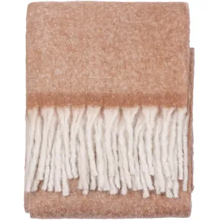 furn. Cozy Throw – Weiche, strukturierte, gewebte Decke mit Quasten (Rost – 140x180cm)
