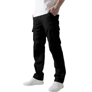 Urban Classics Camouflage Cargohose - Black - 34