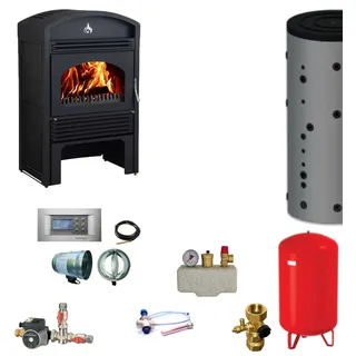 EuroTeplo wasserführender Kaminofen | Valencia - Set | 18 kW