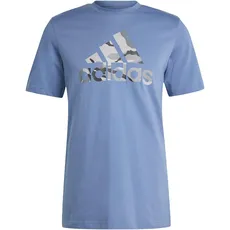 adidas Men's Camo Badge of Sport Graphic Tee T-Shirt, Olive Strata, XXL