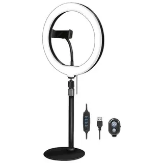 LogiLink Smartphone ring light tripod with remote shutter height adjust. Ø 25 cm