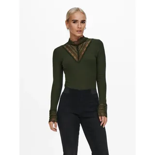 Only ONLTILDE L/S HIGH NECK LACE TOP JRS NOOS