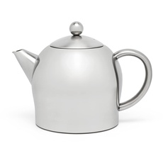 Bild kleine bauchige doppelwandige Edelstahl Teekanne 0.5 Liter