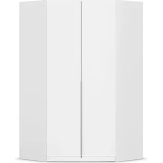 otto home »Kleiderschrank Schrank Ankleidezimmer Schlafzimmer Garderobe AGORDO« weiß (alpinweiß), B:117cm H:210cm T:117cm, Holzwerkstoff, Schränke, Eckkleiderschrank, voll ausgestattet mit großzügigem Stauraum, 2 Höhen MADE in GERMANY,