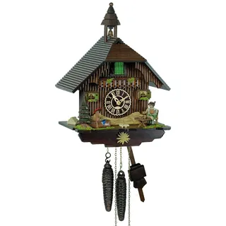 Trenkle - 1503 - Chalet-Uhr Wanduhr Kuckuck - Kettenuhrwerk 1 Tag - Kuckuck Classic - Braun