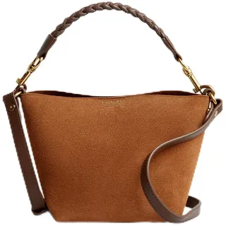Ted Baker Damen S283964tano/S Kleine Eimertasche aus Wildleder mit gewebtem Griff, hautfarben